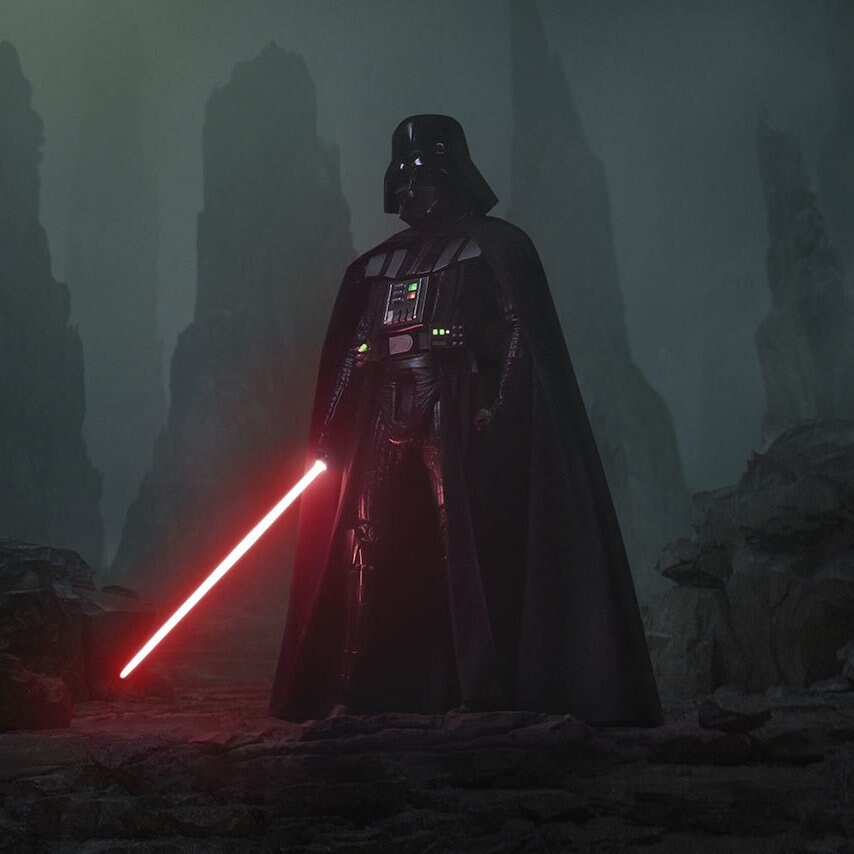 Darth Vader Standing with his red lightsaber